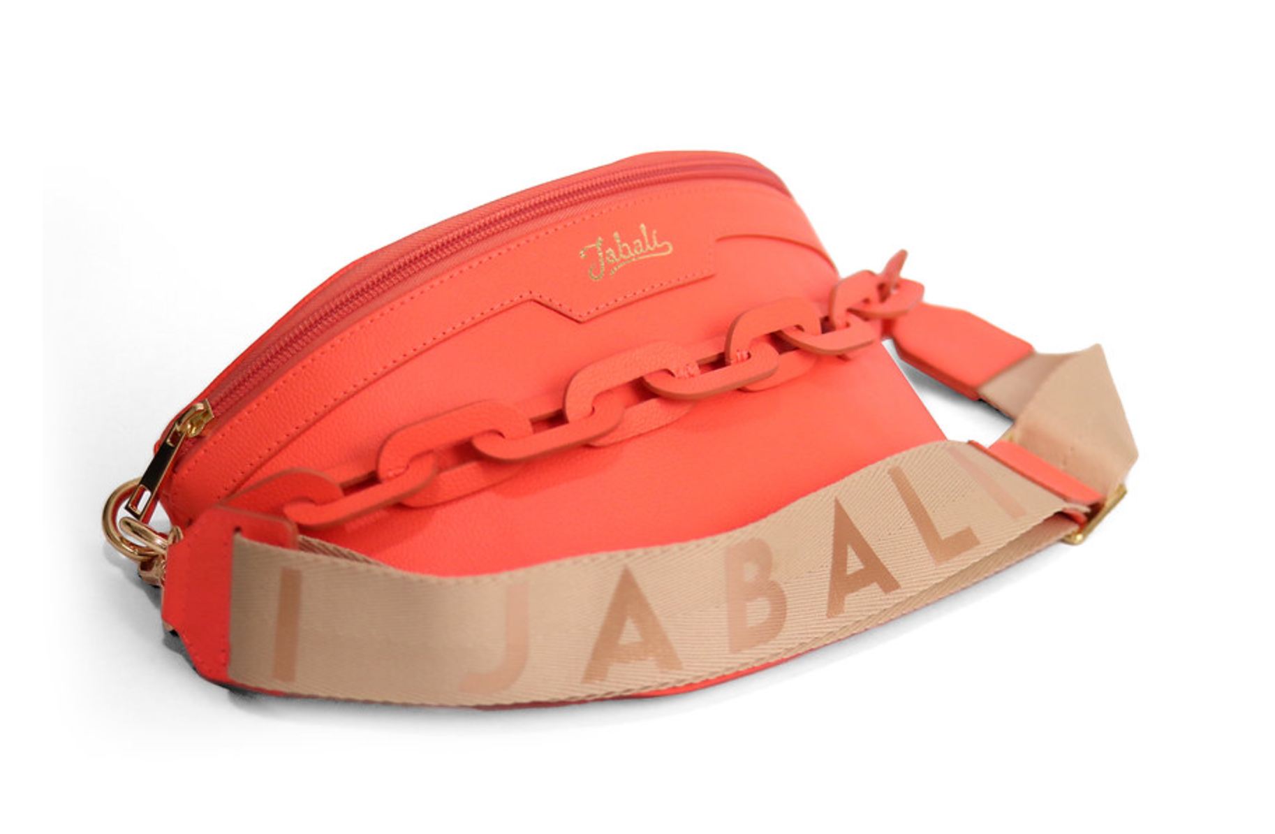 Riñonera Coral Neón 100% cuero