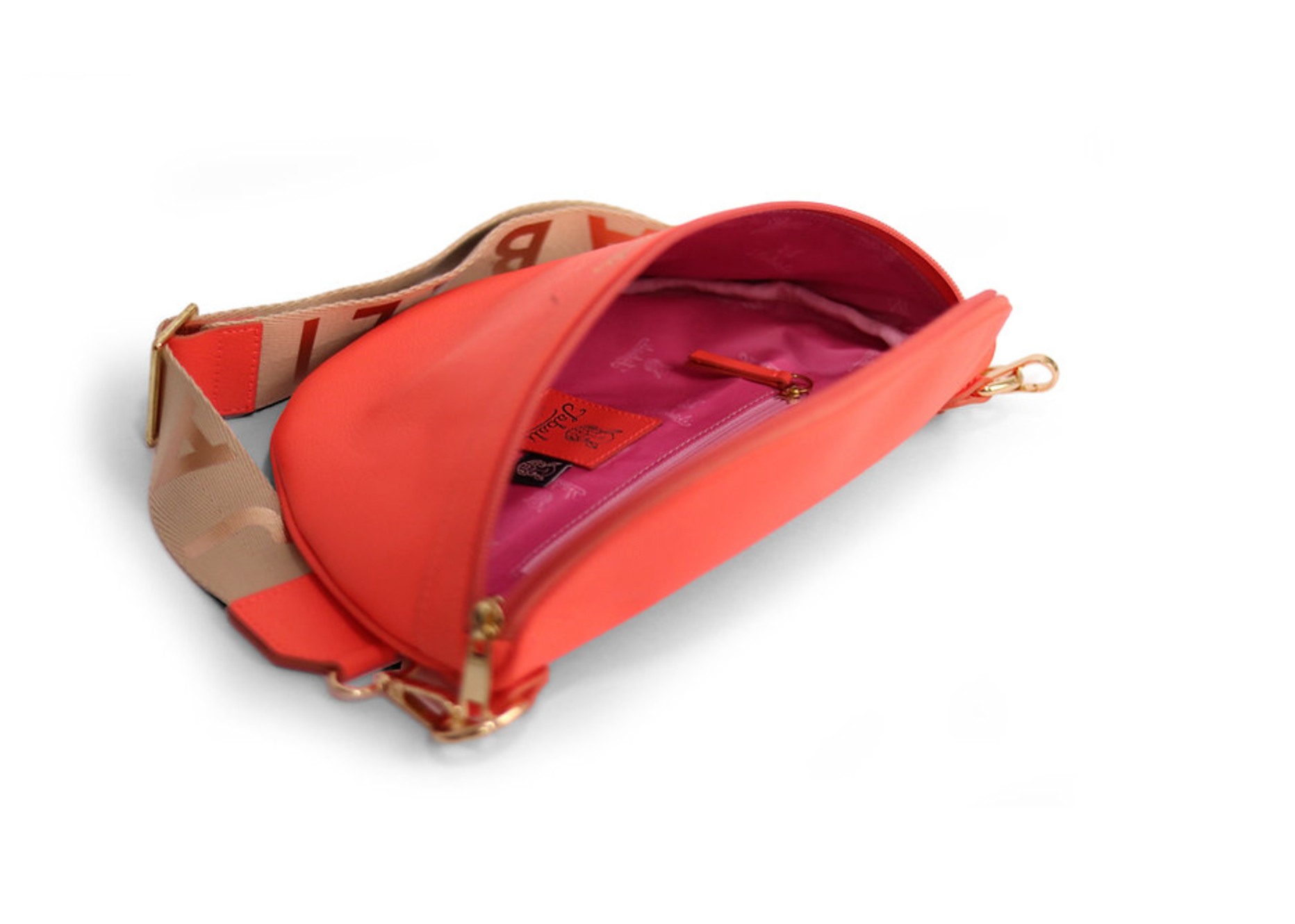 Riñonera Coral Neón 100% cuero