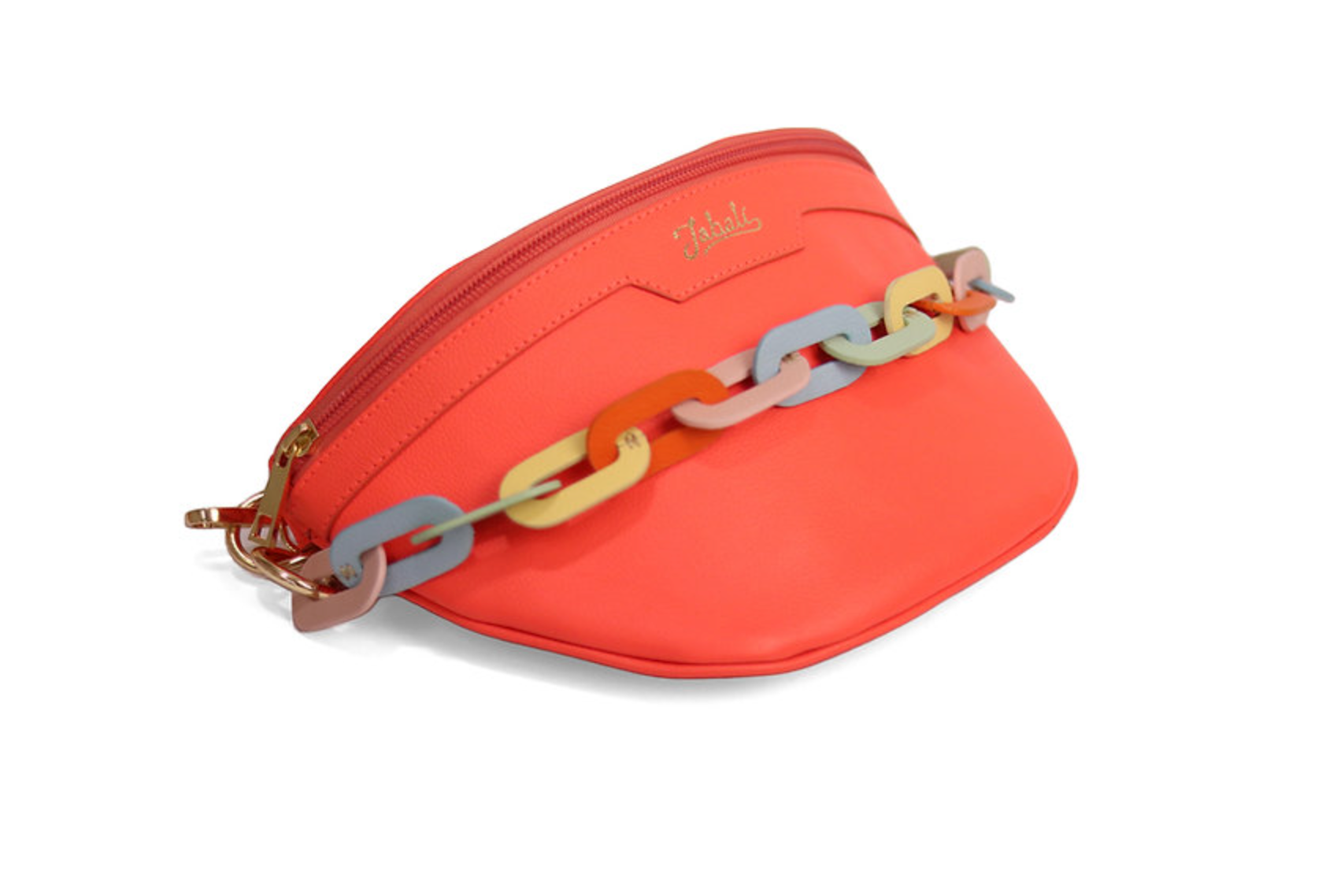 Riñonera Coral Neón 100% cuero