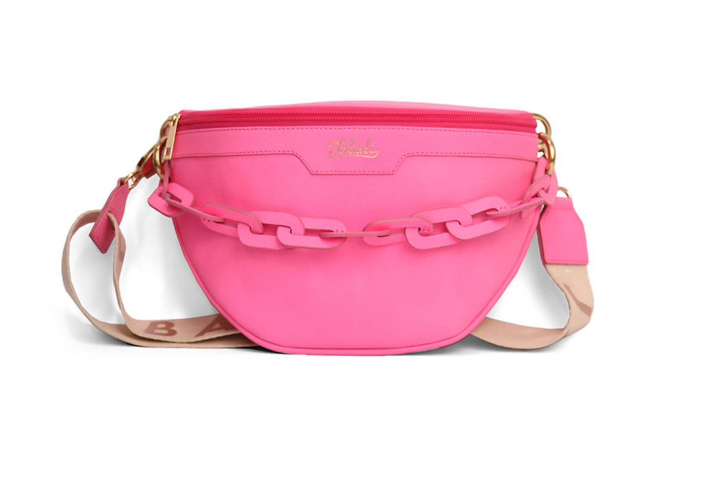Riñonera Rosado Barbie 100% cuero