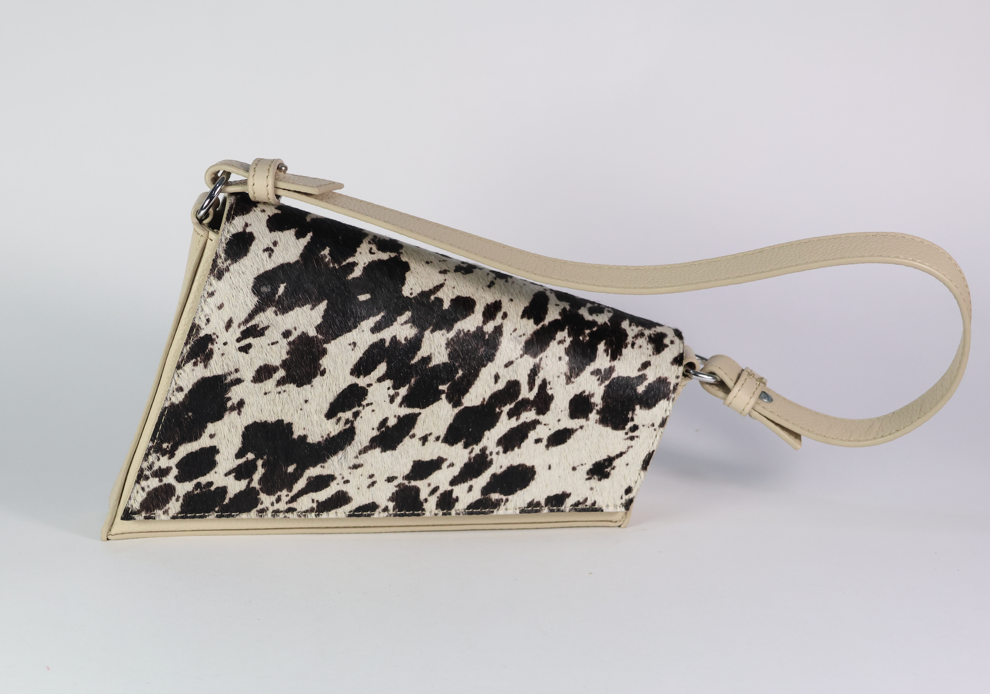 Asimetric Cow Print Beige
