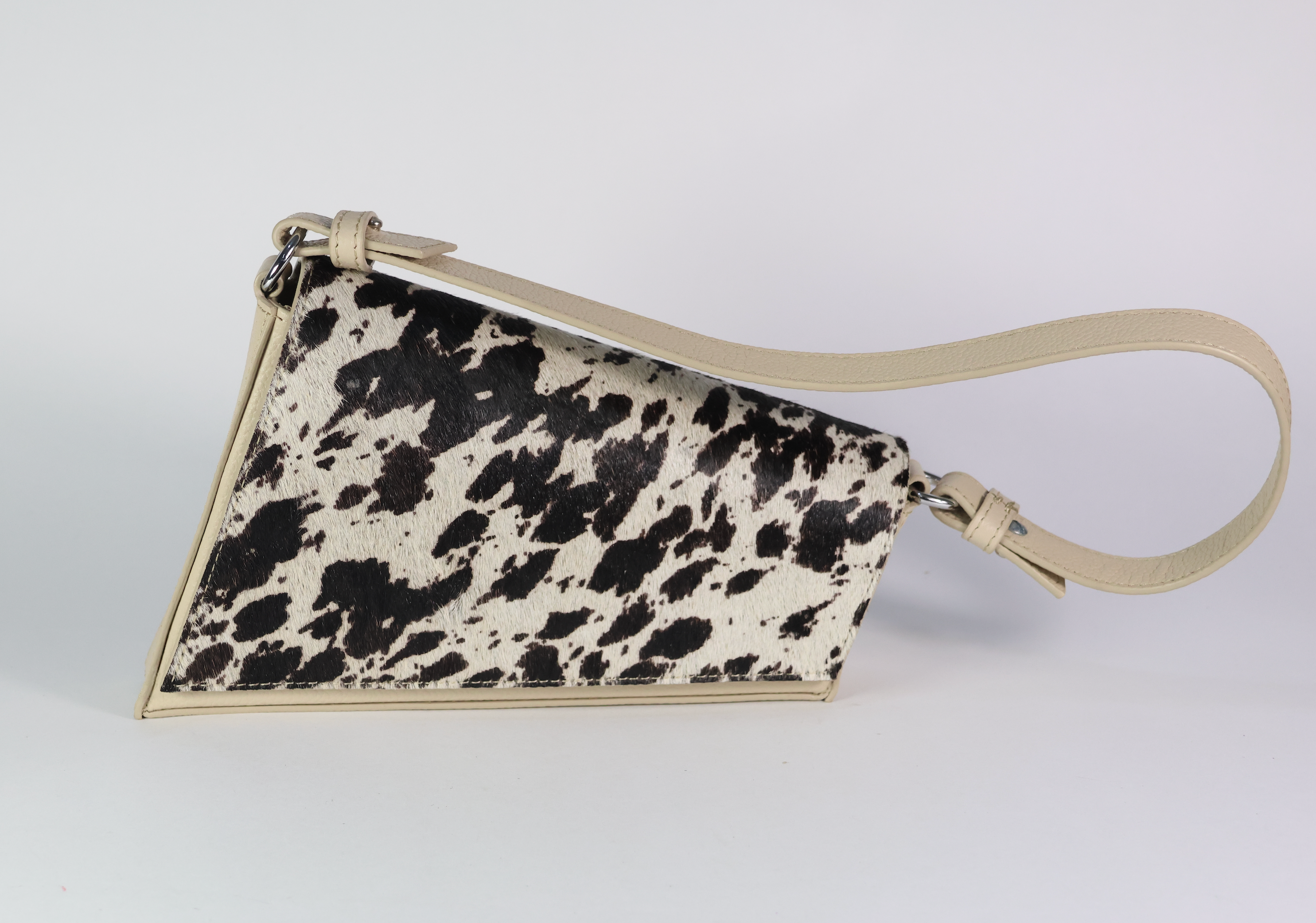Asimetric Cow Print Beige