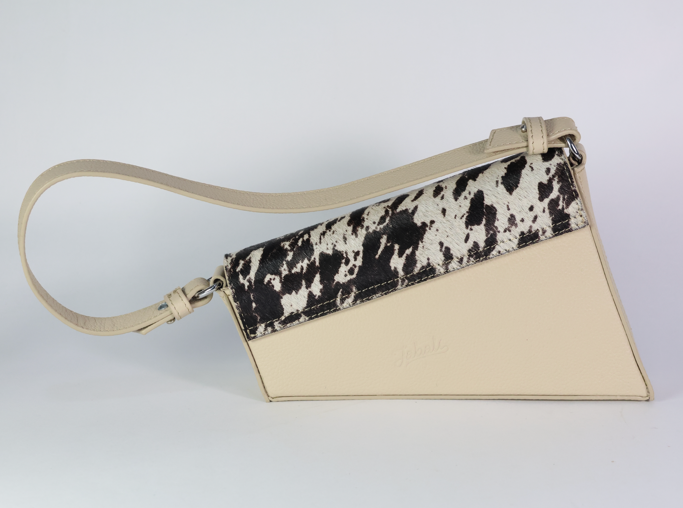 Asimetric Cow Print Beige